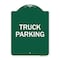 Signmission Designer Series Truck Truck Parking, Green & White Aluminum Sign, 18" x 24", GW-1824-22785 A-DES-GW-1824-22785 - alternate 1